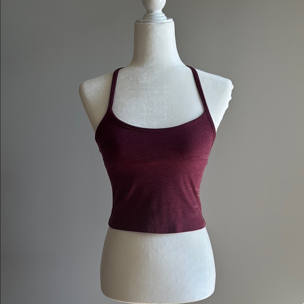 Burgundy Strappy Tank Top